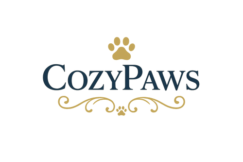 make me a very classic logo , a little luxurious with the name CozyPaws